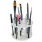 U.S. Art Supply Plastic Artist Round 50 Hole Paint Brush Holder and Organizer - Rack Holds Paintbrushes, Makeup Cosmetic Brushes, Pencils Pens Markers